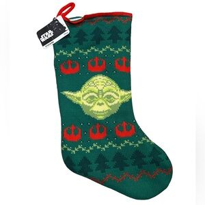 NEW 18” Stars Wars Yoda Stocking Knit Socks Christmas Novelty
